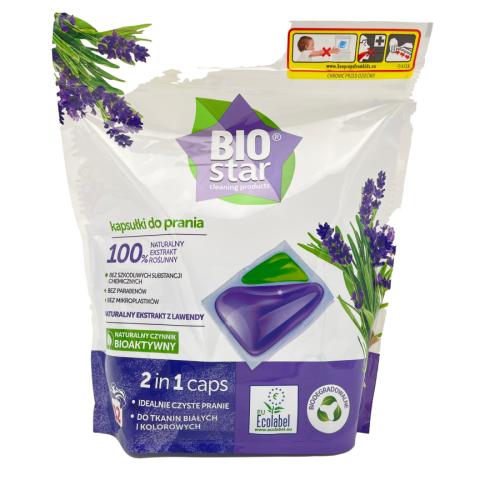 Kapsułki do prania 2 in 1 BIOstar 32 szt