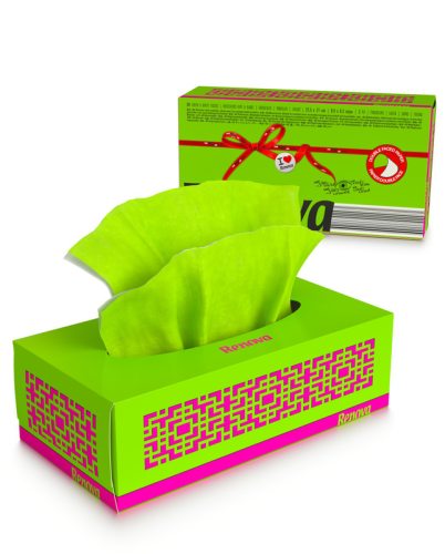 Wyciągane chusteczki higieniczne Renova zielone 80szt