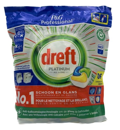 Tabletki do zmywarki Dreft All in One Citron 86szt 1.3kg
