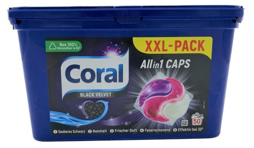 Kapsułki do prania Coral Black 50p 1Kg