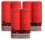 3x Czerwony papier toaletowy Renova 6R