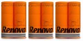 3x Pomarańczowy papier toaletowy Renova 6 szt