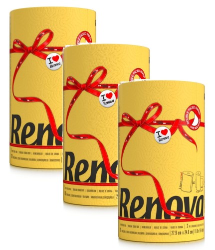 3x Żółty Ręcznik Papierowy Renova