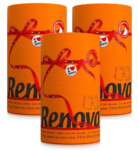 3x Pomarańczowy Ręcznik Papierowy Renova