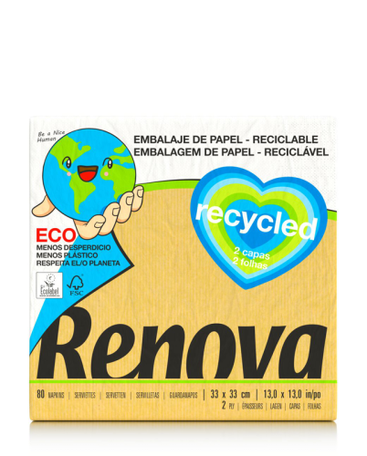 Serwetki RECYCLED Renova 80 sztuk