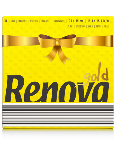 Serwetki stołołowe Renova GOLD żółte 40szt
