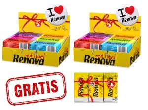 2x Chusteczki higieniczne Renova color mix 18x9szt +gratis