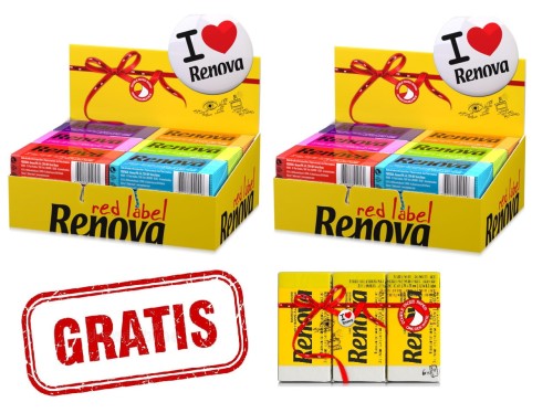 2x Chusteczki higieniczne Renova color mix 18x9szt +gratis