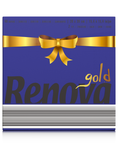 Serwetki stołołowe Renova GOLD niebieskie 40szt