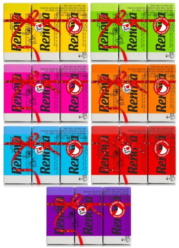 7 różnych kolorów chusteczek Renova 6x9