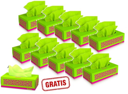 10x chusteczki higieniczne Renova zielone 80szt + 1 gratis
