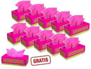 10x chusteczki higieniczne Renova różowe 80szt + gratis