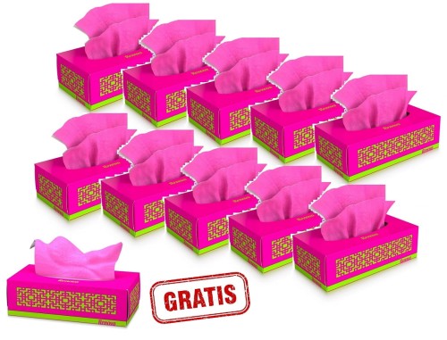 10x chusteczki higieniczne Renova różowe 80szt + 1 gratis