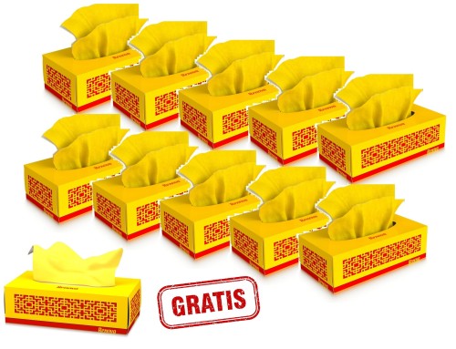 10x chusteczki higieniczne Renova żółte 80szt + 1 gratis