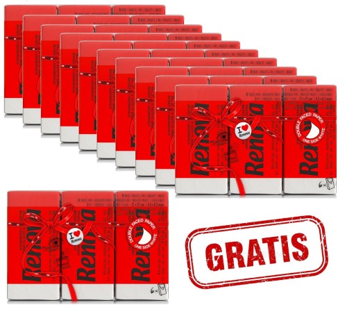 10x higieniczne Renova Red label czerwone 6x9szt + 1 gratis