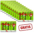 10x Chusteczki higieniczne Renova Red label zielone 6x9szt + 1 gratis