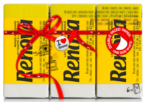 Chusteczki higieniczne Renova Red label żółte 6X9szt