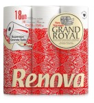 Papier toaletowy Renova Grand Royal biały 4-Warstwy 140 Listków 18 Rolek
