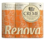 Papier toaletowy Renova Creme Żółty Perfumowany 4-Warstwy 140 Listków 18 Rolek