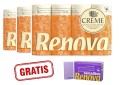 3x Papier toaletowy Renova 4-warstwowy Kremowy 12 szt + gratis