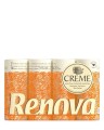 3x Papier toaletowy Renova 4-warstwowy Kremowy 12 szt + gratis