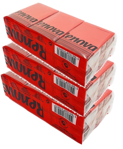 3x Chusteczki higieniczne Renova Black label Czerwone 6x10szt