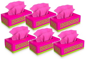 6x Wyciągane chusteczki higieniczne Renova różowe 80szt