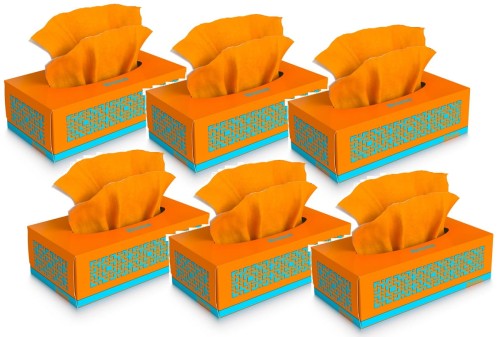 6x Wyciągane chusteczki higieniczne Renova pomarańczowe 80szt