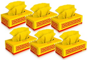 6x Wyciągane chusteczki higieniczne Renova żółte 80szt