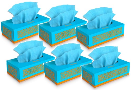 6x Wyciągane chusteczki higieniczne Renova niebieskie 80szt