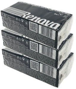 3x Chusteczki higieniczne Renova Black label czarne 6x7szt