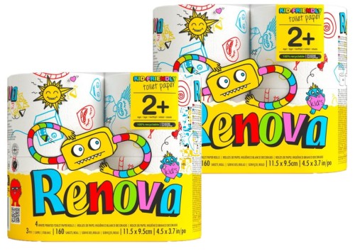 2x Papier toaletowy Renova Kids 4R