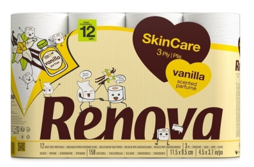Papier toaletowy Renova Skin Care Vanilla 12R