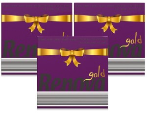 3x Serwetki stołowe Renova GOLD bordowe 40 szt