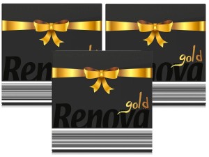 3x Serwetki stołowe Renova GOLD czarne 40szt