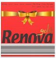3x Serwetki stołowe Renova GOLD czerwone 40szt