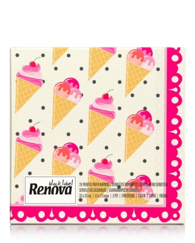 Serwetki stołowe Renova Ice Cream 20 szt