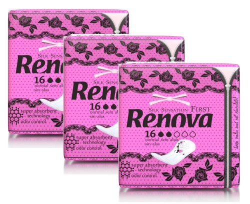 3x Podpaski Renova SUPER 16szt