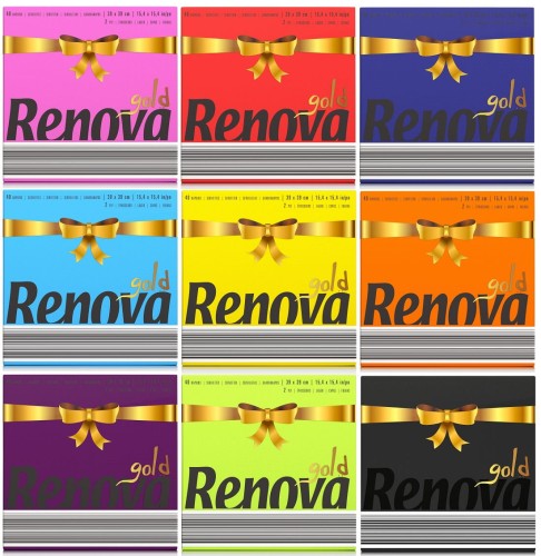 Zestaw DEMO serwetki Renova GOLD 40szt 9 kolorów