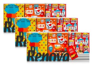 3x Chusteczki kieszonkowe Renova Design Cosy 6x7 szt
