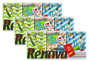 3x Chusteczki higieniczne Renova Design School 6x7szt