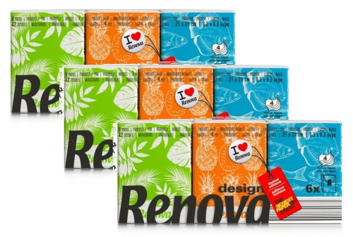 3x Chusteczki kieszonkowe Renova Nature 6x7