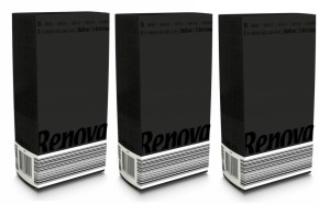 3x Czarne składane serwetki Renova 39x30cm 25 sztuk