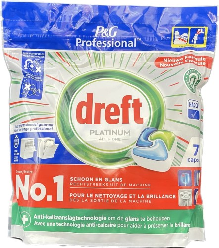 Dreft Platinum All in One tabletki do zmywarki 75szt 1.1kg