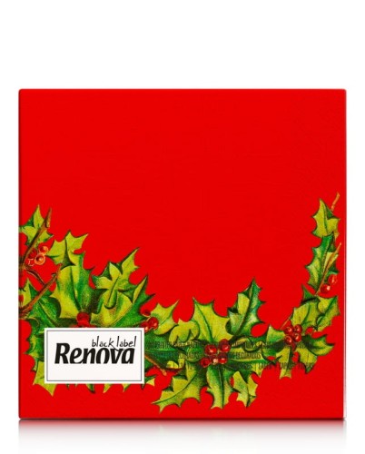 Serwetki Renova Red Xmas Holly 20szt