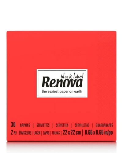 Serwetki koktajlowe Renova czerwone 30szt