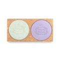 Mydło lawendowe i fiołkowe w pudełku z korka 2x50g