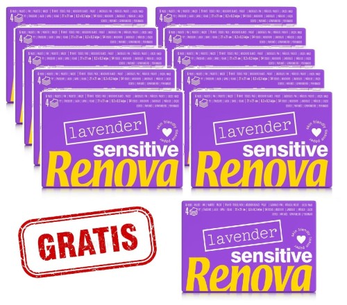 10x Chusteczki higieniczne Renova lavender 6x9 +gratis