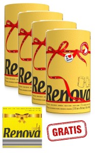 4x Żółty Ręcznik Papierowy Renova +gratis