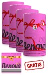 4x Różowy Ręcznik Papierowy Renova +gratis